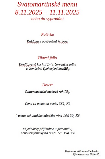 Svatomartinské menu
